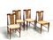 Vintage Esszimmerstühle aus Teak & Korbgeflecht, 1960er, 4er Set 4