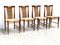 Chaises de Salle à Manger Vintage en Teck et Osier, 1960s, Set de 4 6