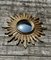Sun Mirror in Golden Patinated Resin with Witch Eye, 1970s 1