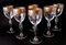 Italian Louis XVI Style Water Goblets with Gold Rim, 1970s, Set of 6, Image 3