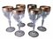 Italian Louis XVI Style Water Goblets with Gold Rim, 1970s, Set of 6 1