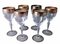 Italian Louis XVI Style Water Goblets with Gold Rim, 1970s, Set of 6, Image 1