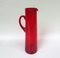 Water Jug with 7 Glasses in Red by Monica Bratt, Sweden, 1950s, Set of 8, Image 4