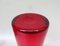 Brocca per l'acqua rossa con 7 bicchieri di Monica Bratt, Svezia, anni '50, set di 8, Immagine 11