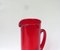 Jarra de agua con 7 vasos en rojo de Monica Bratt, Sweden, años 50. Juego de 8, Imagen 10