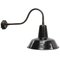 Vintage French Industrial Black Enamel and Cast Iron Wall Lamp, Image 2