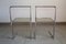 Chromed Metal and Smoked Glass Side Tables, France, 1970s, Set of 2, Image 4