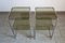 Chromed Metal and Smoked Glass Side Tables, France, 1970s, Set of 2 3