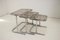 Tavolini ad incastro in metallo cromato, Ex Cecoslovacchia, anni '80, set di 3, Immagine 9