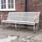 Early 20th Century White Iron Strapwork and Slatted Wooden Garden Bench, 1910s 4