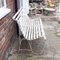 Early 20th Century White Iron Strapwork and Slatted Wooden Garden Bench, 1910s 7