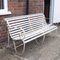 Early 20th Century White Iron Strapwork and Slatted Wooden Garden Bench, 1910s 5