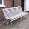 Early 20th Century White Iron Strapwork and Slatted Wooden Garden Bench, 1910s, Image 5