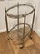 Vintage Art Deco Silver Drinks Trolley with Glass Tray, 1940s 6