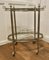 Vintage Art Deco Silver Drinks Trolley with Glass Tray, 1940s 2