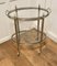 Vintage Art Deco Silver Drinks Trolley with Glass Tray, 1940s 3