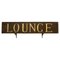 Large 19th Century Wooden Painted Lounge Sign, 1900s 1