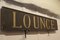 Large 19th Century Wooden Painted Lounge Sign, 1900s 4