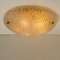 Massive Handmade Glass and Brass Flush Mount or Wall Light from Hille, 1960s 5