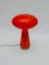 Carlo Nason zugeschriebene Orange Mushroom Murano Glas Tischlampe für Mazzega, 1966 8