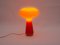 Carlo Nason zugeschriebene Orange Mushroom Murano Glas Tischlampe für Mazzega, 1966 6
