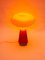 Carlo Nason zugeschriebene Orange Mushroom Murano Glas Tischlampe für Mazzega, 1966 7