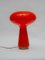 Carlo Nason zugeschriebene Orange Mushroom Murano Glas Tischlampe für Mazzega, 1966 9