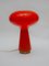 Lampe de Bureau Orange Mushroom en Verre de Murano attribuée à Carlo Nason pour Mazzega, 1966 5