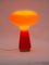 Carlo Nason zugeschriebene Orange Mushroom Murano Glas Tischlampe für Mazzega, 1966 10