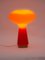 Lampada da tavolo fungo arancione in vetro di Murano attribuita a Carlo Nason per Mazzega, 1966, Immagine 10