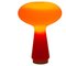 Carlo Nason zugeschriebene Orange Mushroom Murano Glas Tischlampe für Mazzega, 1966 1