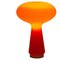 Lampada da tavolo fungo arancione in vetro di Murano attribuita a Carlo Nason per Mazzega, 1966, Immagine 1