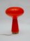 Orange Mushroom Murano Glass Table Lamp attributed to Carlo Nason for Mazzega, 1966 4