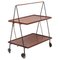 Folding Teak Bar Cart Serving Trolley, 1957, Image 1