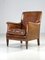 Fauteuil Vintage en Cuir Marron 1