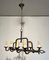 Wrought Iron Chandelier, 1940s 4