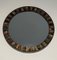 Brass & Ceramic Round Mirror, 1950s, Image 1