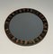 Brass & Ceramic Round Mirror, 1950s, Image 3