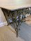 Mid-Century French Wrought Iron Table with Leaf Decoration 2
