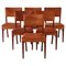 Dining Chairs in Leather and Teak by Ernst Kühn for Lysberg, Hansen & Therp, 1940s, Set of 6, Image 1