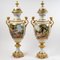 Large Porcelain and Gilt Bronze Vases, Set of 2 11