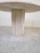 Italian Round Travertine Dining Table, 1970s 2