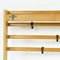 Mid-Century Austrian Beechwood and Blackened Brass Wall Coat Rack attributed to Carl Auböck, 1950s 8