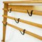 Mid-Century Austrian Beechwood and Blackened Brass Wall Coat Rack attributed to Carl Auböck, 1950s 6