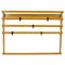 Mid-Century Austrian Beechwood and Blackened Brass Wall Coat Rack attributed to Carl Auböck, 1950s 1