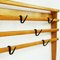 Mid-Century Austrian Beechwood and Blackened Brass Wall Coat Rack attributed to Carl Auböck, 1950s 3