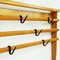 Mid-Century Austrian Beechwood and Blackened Brass Wall Coat Rack attributed to Carl Auböck, 1950s, Image 3