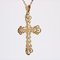 French 18 Karat Yellow and Rose Gold Cross Pendant, 1960s 5