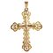 French 18 Karat Yellow and Rose Gold Cross Pendant, 1960s, Image 1