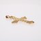 French 18 Karat Yellow and Rose Gold Cross Pendant, 1960s, Image 3